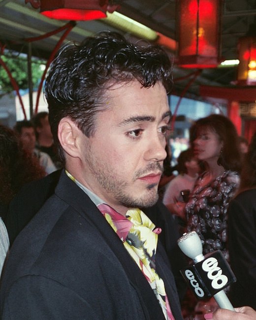 Robert Downey Jr. attending an event in 1990 during the early stage of his acting career