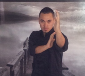 Sifu Robert Lay demonstrating a Wing Chun guard